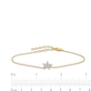Thumbnail Image 4 of 1/20 CT. T.W. Multi-Diamond Star Adjustable Bracelet in 10K Gold - 8.0&quot;