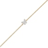 Thumbnail Image 1 of 1/20 CT. T.W. Multi-Diamond Butterfly Adjustable Bracelet in 10K Gold - 8.0"