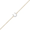 Thumbnail Image 1 of 1/20 CT. T.W. Diamond Horseshoe Adjustable Bracelet in 10K Gold - 8.0"