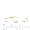 Thumbnail Image 4 of 1/20 CT. T.W. Diamond Horseshoe Adjustable Bracelet in 10K Gold - 8.0"