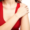 Thumbnail Image 2 of 1/20 CT. T.W. Multi-Diamond Marquise Disc Adjustable Bracelet in 10K Gold - 8.0"