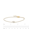Thumbnail Image 3 of 1/20 CT. T.W. Multi-Diamond Marquise Disc Adjustable Bracelet in 10K Gold - 8.0"