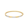 Thumbnail Image 1 of 1 CT. T.W. Certified Diamond Double Row Station Bangle in 14K Gold (H/I1)