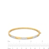 Thumbnail Image 3 of 1 CT. T.W. Certified Diamond Double Row Station Bangle in 14K Gold (H/I1)