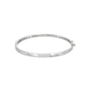 Thumbnail Image 1 of 1 CT. T.W. Certified Diamond Double Row Station Bangle in 14K White Gold (H/I1)