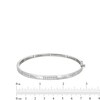Thumbnail Image 3 of 1 CT. T.W. Certified Diamond Double Row Station Bangle in 14K White Gold (H/I1)