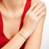 Thumbnail Image 2 of 1 CT. T.W. Certified Diamond Double Row Paper Clip Chain Bracelet in 14K Gold (H/I1) - 7.25"