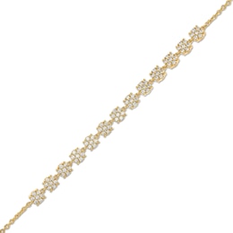 1 CT. T.W. Certified Multi-Diamond Station Bracelet in 14K Gold (H/I1)