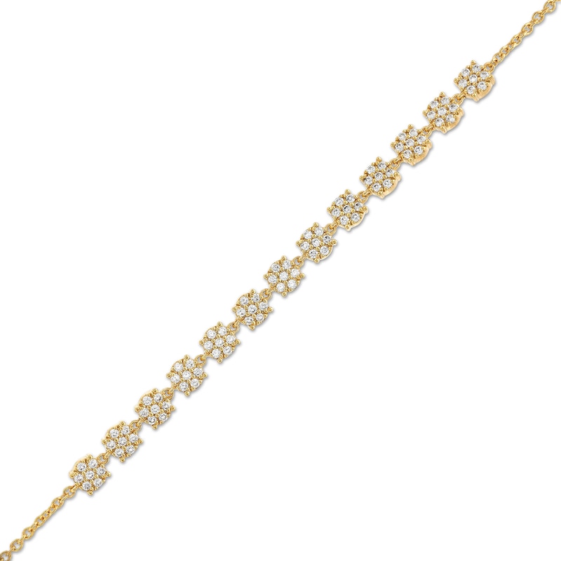 Main Image 1 of 1 CT. T.W. Certified Multi-Diamond Station Bracelet in 14K Gold (H/I1)