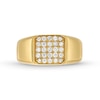 Thumbnail Image 4 of 1/3 CT. T.W. Certified Diamond Five Row Signet Ring in 14K Gold (H/I1)