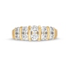 Thumbnail Image 4 of 1 CT. T.W. Certified Diamond Ten Stone Double Row Ring in 14K Gold (H/I1)