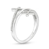 Thumbnail Image 3 of 1/6 CT. T.W. Diamond Double Cross Wrap Ring in 10K White Gold
