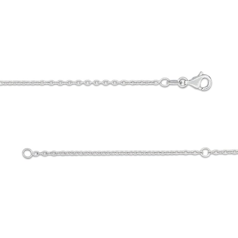 Main Image 3 of 1/8 CT. T.W. Diamond Circle Frame Sunflower Pendant in Sterling Silver