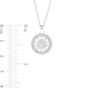Thumbnail Image 4 of 1/8 CT. T.W. Diamond Circle Frame Sunflower Pendant in Sterling Silver