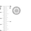 Thumbnail Image 3 of 1/4 CT. T.W. Diamond Circle Frame Sunflower Stud Earrings in Sterling Silver