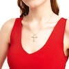 Thumbnail Image 2 of 1 CT. T.W. Certified Diamond Multi-Row Cross Pendant in 14K Gold (H/I1)