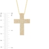 Thumbnail Image 4 of 1 CT. T.W. Certified Diamond Multi-Row Cross Pendant in 14K Gold (H/I1)
