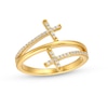Thumbnail Image 1 of 1/6 CT. T.W. Diamond Double Cross Wrap Ring in 10K Gold