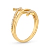 Thumbnail Image 3 of 1/6 CT. T.W. Diamond Double Cross Wrap Ring in 10K Gold