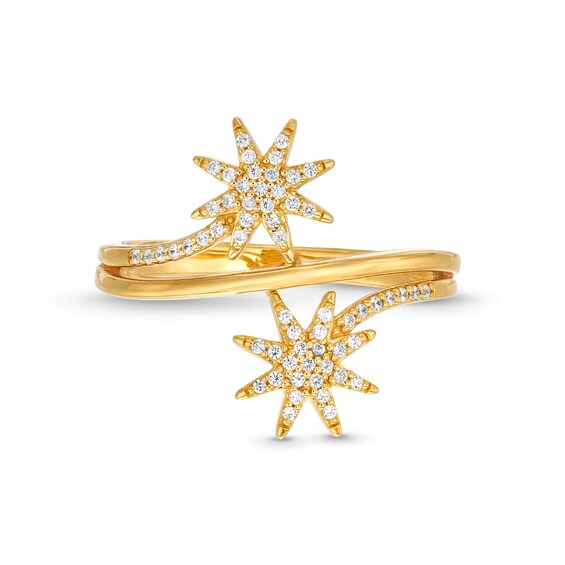 1/5 CT. T.w. Diamond Double Sun Wrap Ring in 10K Gold