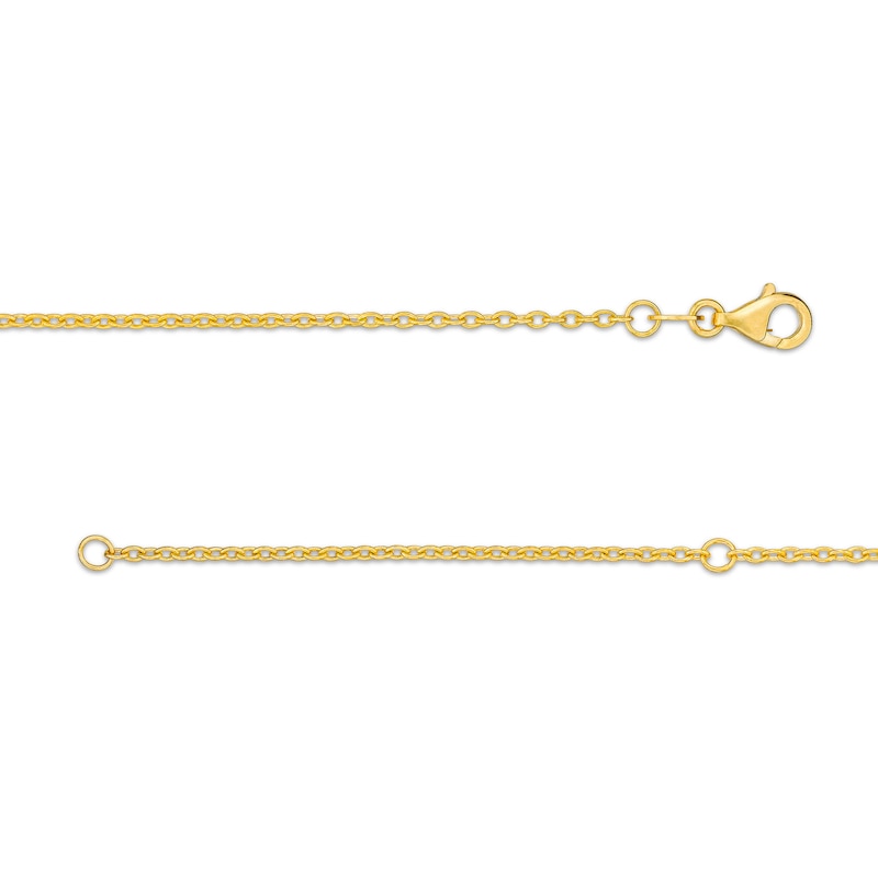 Main Image 3 of 3 CT. T.W. Certified Diamond Double Row Cross Pendant in 14K Gold (H/I1)