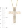 Thumbnail Image 4 of 3 CT. T.W. Certified Diamond Double Row Cross Pendant in 14K Gold (H/I1)