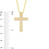 Thumbnail Image 4 of 1 CT. T.W. Certified Diamond Double Row Cross Pendant in 14K Gold (H/I1)