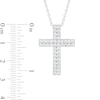Thumbnail Image 4 of 1 CT. T.W. Certified Diamond Double Row Cross Pendant in 14K White Gold (H/I1)