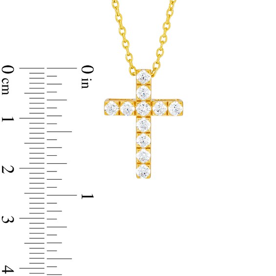 1 CT. T.w. Certified Diamond Cross Pendant in 14K Gold (H/I1)