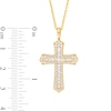 Thumbnail Image 4 of 1 CT. T.W. Certified Diamond Edge Gothic-Style Cross Pendant in 14K Gold (H/I1)