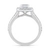 Thumbnail Image 4 of Sideways 1 CT. T.W. Emerald-Cut Diamond Frame Engagement Ring in 14K White Gold
