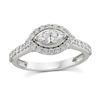 Thumbnail Image 1 of Sideways 1 CT. T.W. Marquise Diamond Frame Engagement Ring in 14K White Gold