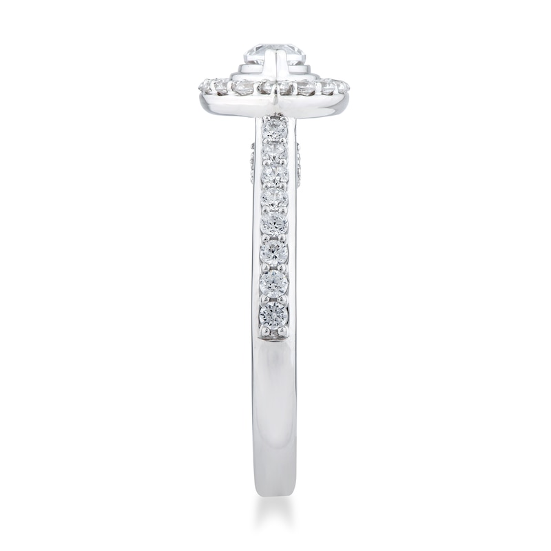 Main Image 3 of Sideways 1 CT. T.W. Marquise Diamond Frame Engagement Ring in 14K White Gold