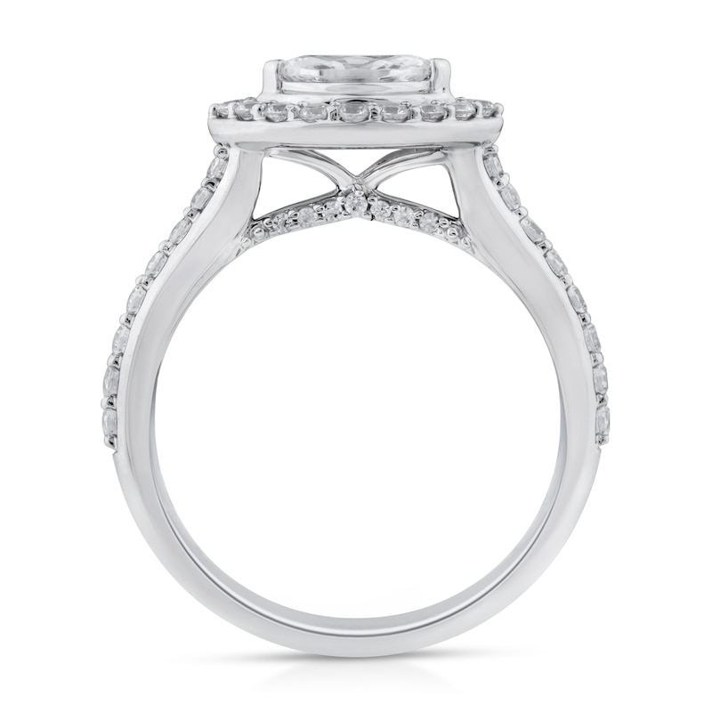 Main Image 4 of Sideways 1 CT. T.W. Marquise Diamond Frame Engagement Ring in 14K White Gold