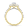 Thumbnail Image 3 of Sideways 1 CT. T.W. Oval Diamond Frame Engagement Ring in 14K Gold