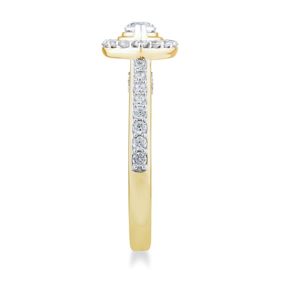 Sideways 1 CT. T.w. Marquise Diamond Frame Engagement Ring in 14K Gold