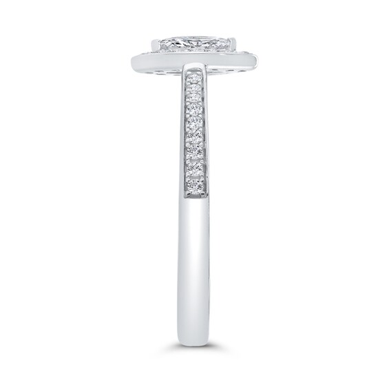 1/4 CT. T.w. Marquise-Cut Diamond Frame Promise Ring in 10K White Gold