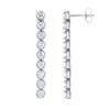 Thumbnail Image 1 of 2 CT. T.W. Diamond Linear Drop Earrings in 10K White Gold