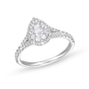 Thumbnail Image 1 of 3/4 CT. T.W. Pear Multi-Diamond Split Shank Engagement Ring in 10K White Gold