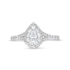 Thumbnail Image 4 of 3/4 CT. T.W. Pear Multi-Diamond Split Shank Engagement Ring in 10K White Gold