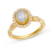 Thumbnail Image 1 of 5/8 CT. T.W. Oval Diamond Vintage-Style Frame Twist Shank Engagement Ring in 10K Gold
