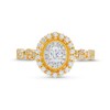 Thumbnail Image 4 of 5/8 CT. T.W. Oval Diamond Vintage-Style Frame Twist Shank Engagement Ring in 10K Gold