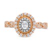 Thumbnail Image 4 of 5/8 CT. T.W. Oval Diamond Vintage-Style Frame Twist Shank Engagement Ring in 10K Rose Gold