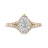 Thumbnail Image 4 of 3/4 CT. T.W. Pear Multi-Diamond Split Shank Engagement Ring in 10K Gold