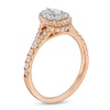 Thumbnail Image 3 of 3/4 CT. T.W. Pear Multi-Diamond Split Shank Engagement Ring in 10K Rose Gold