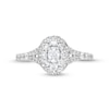 Thumbnail Image 4 of 3/4 CT. T.W. Oval Multi-Diamond Split Shank Engagement Ring in 10K White Gold