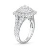 Thumbnail Image 3 of 2 CT. T.W. Cushion Multi-Diamond Bubble Frame Vintage-Style Engagement Ring in 10K White Gold