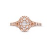 Thumbnail Image 4 of 3/4 CT. T.W. Oval Multi-Diamond Split Shank Engagement Ring in 10K Rose Gold