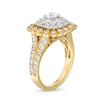 Thumbnail Image 3 of 2 CT. T.W. Cushion Multi-Diamond Bubble Frame Vintage-Style Engagement Ring in 10K Gold
