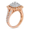 Thumbnail Image 3 of 2 CT. T.W. Cushion Multi-Diamond Bubble Frame Vintage-Style Engagement Ring in 10K Rose Gold
